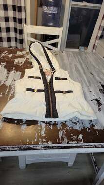 Juicy Couture Monogram Logo Quilted Puffer Vest with Hood